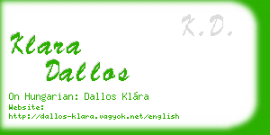 klara dallos business card